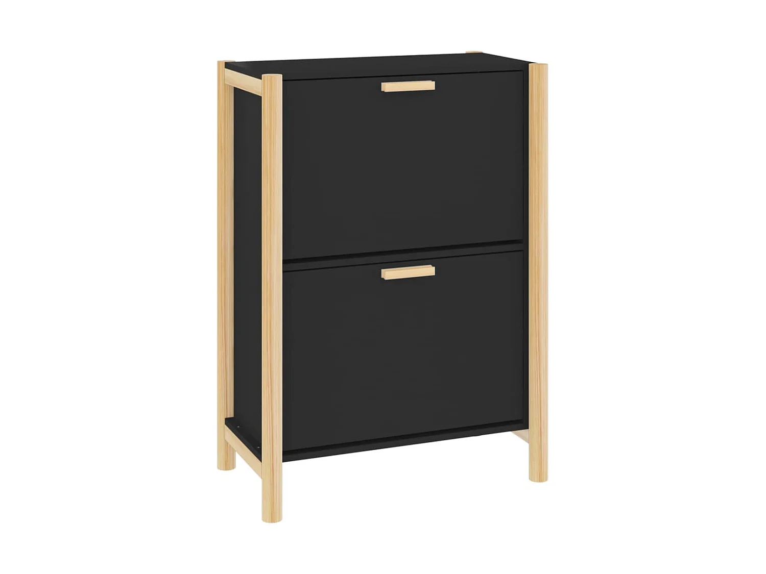 Armoire à chaussures Noir 57,5x33x80 cm Bois d'ingénierie