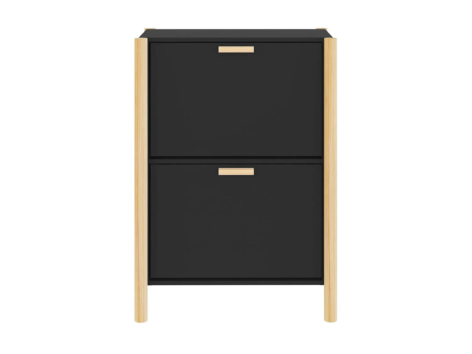 Armoire à chaussures Noir 57,5x33x80 cm Bois d'ingénierie