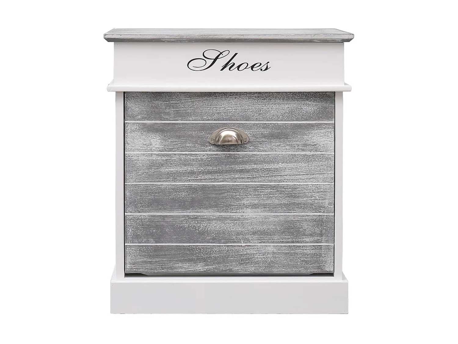 Armoire à chaussures Gris 50 x 28 x 58 cm Bois de Paulownia