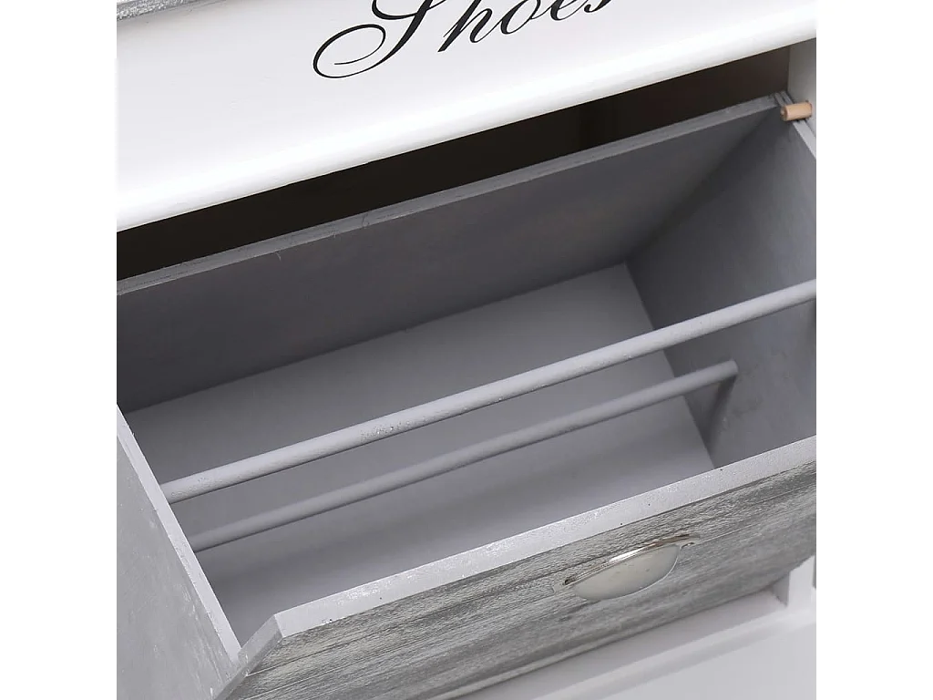 Armoire à chaussures Gris 50 x 28 x 58 cm Bois de Paulownia