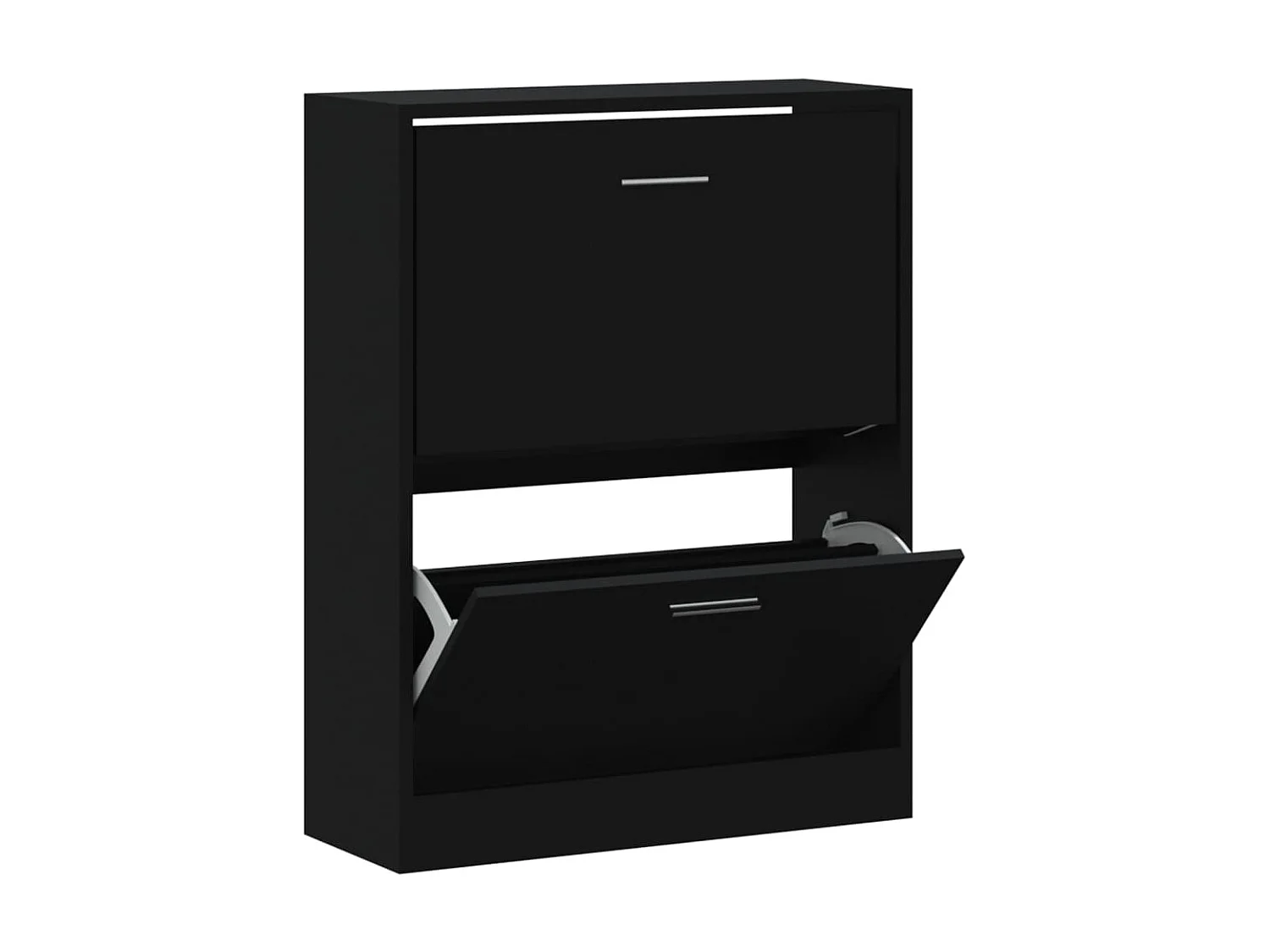 Armoire à chaussures Noir 63x24x81 cm Bois d'ingénierie