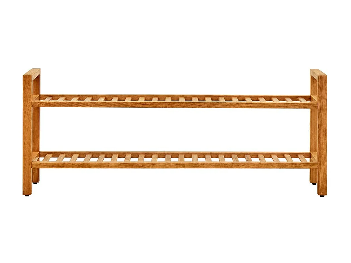 Sapateira de 2 níveis 100x27x40 cm Carvalho maciço