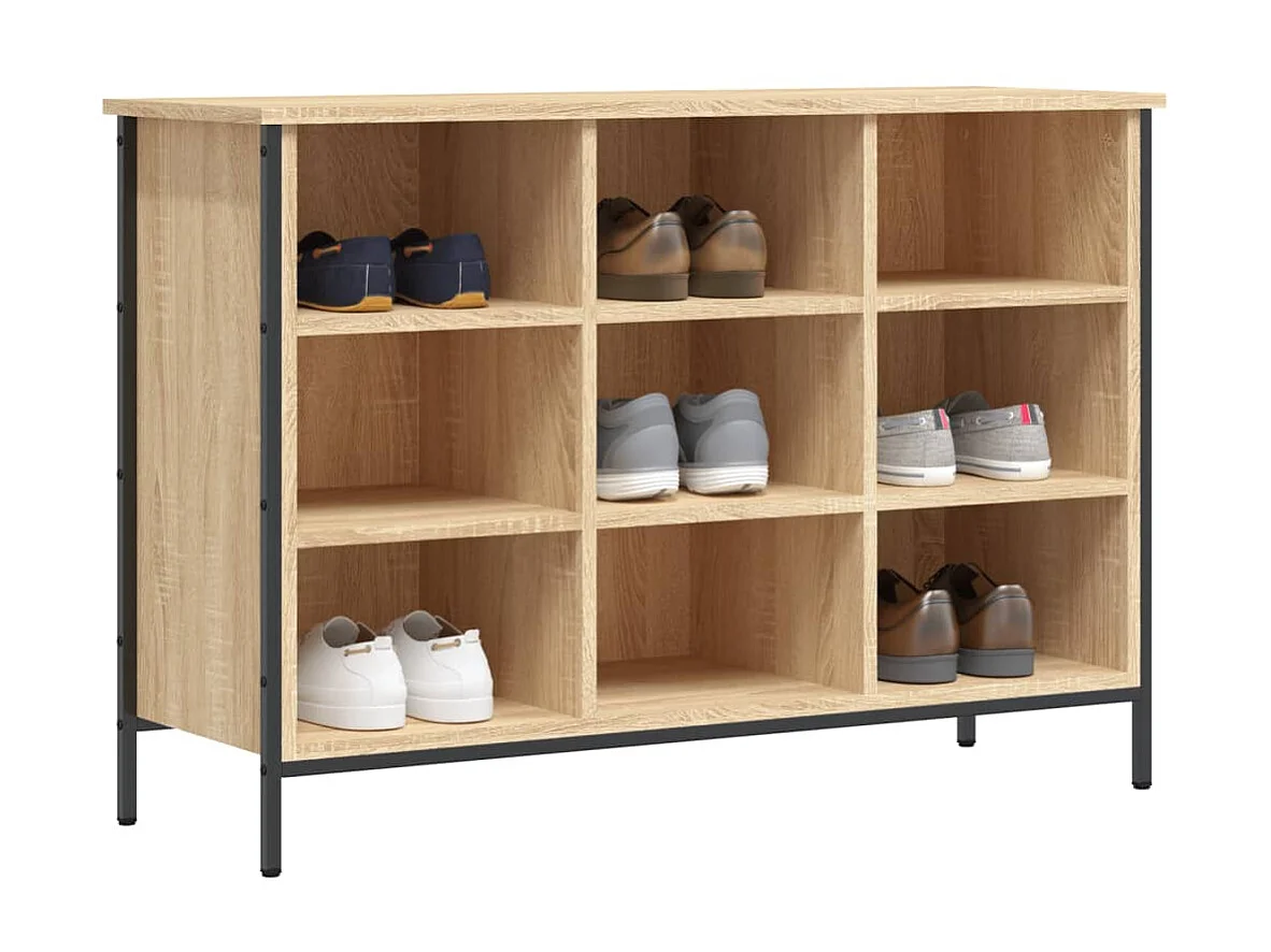 Armoire à chaussures chêne sonoma 100x35x70cm bois d'ingénierie