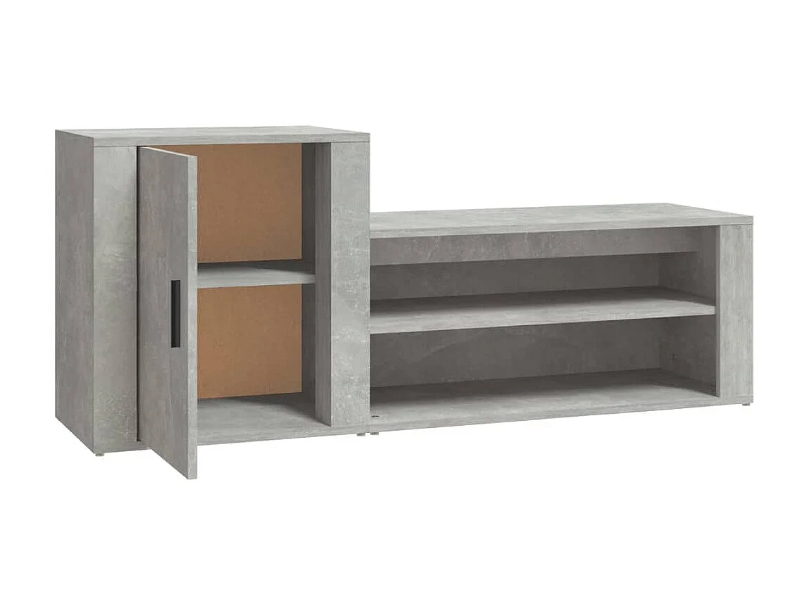 Armoire à chaussures Gris béton 130x35x54 cm Bois d'ingénierie