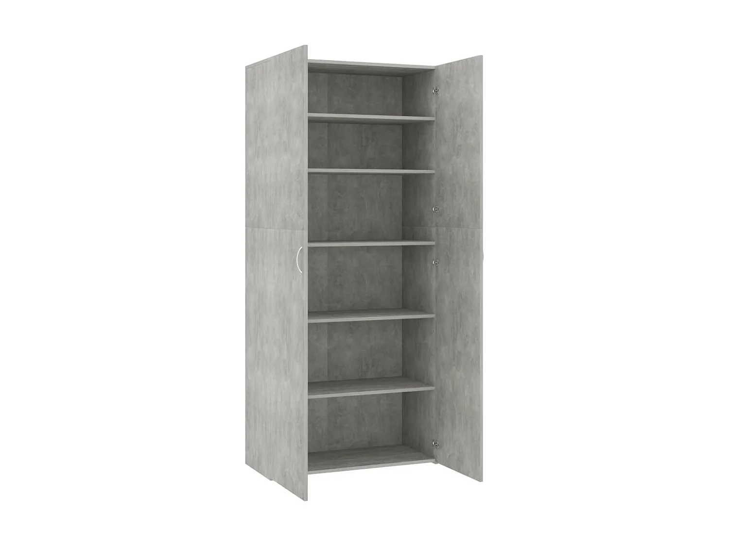 Armoire à chaussures Gris béton 80 x 35,5 x 180 cm Aggloméré