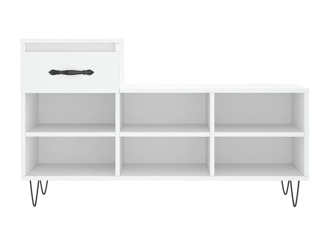 Armoire à chaussures Blanc 102x36x60 cm Bois d'ingénierie