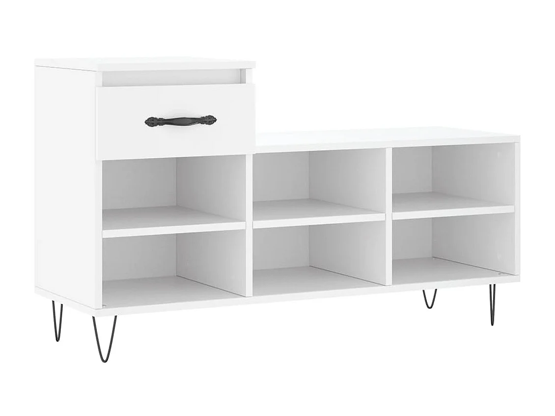 Armoire à chaussures Blanc 102x36x60 cm Bois d'ingénierie