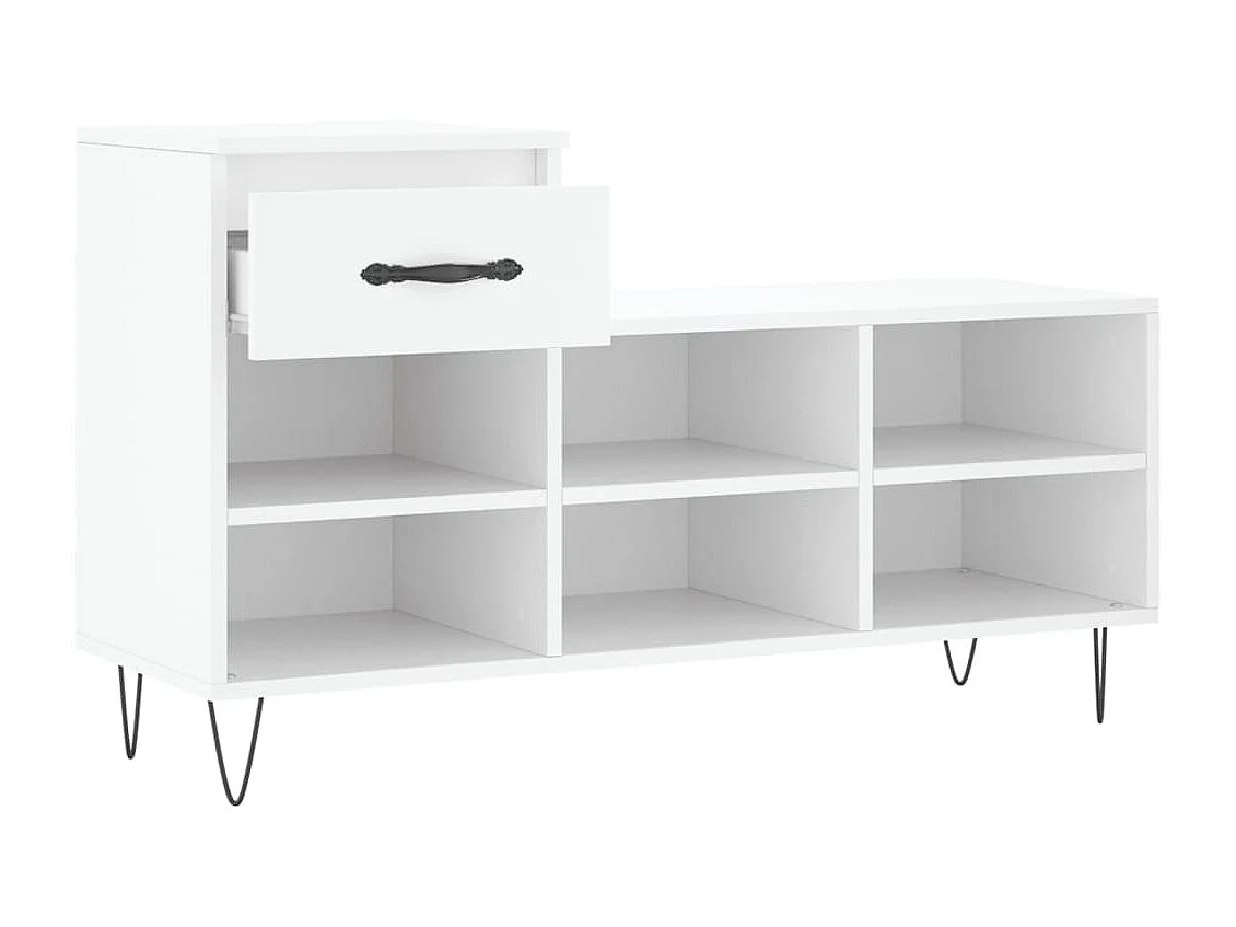 Armoire à chaussures Blanc 102x36x60 cm Bois d'ingénierie