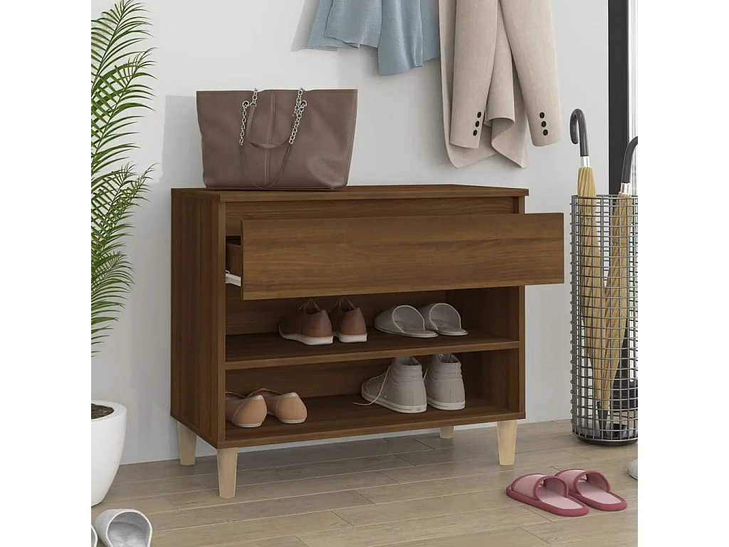 Armoire à chaussures Chêne marron 70x36x60 cm Bois d'ingénierie