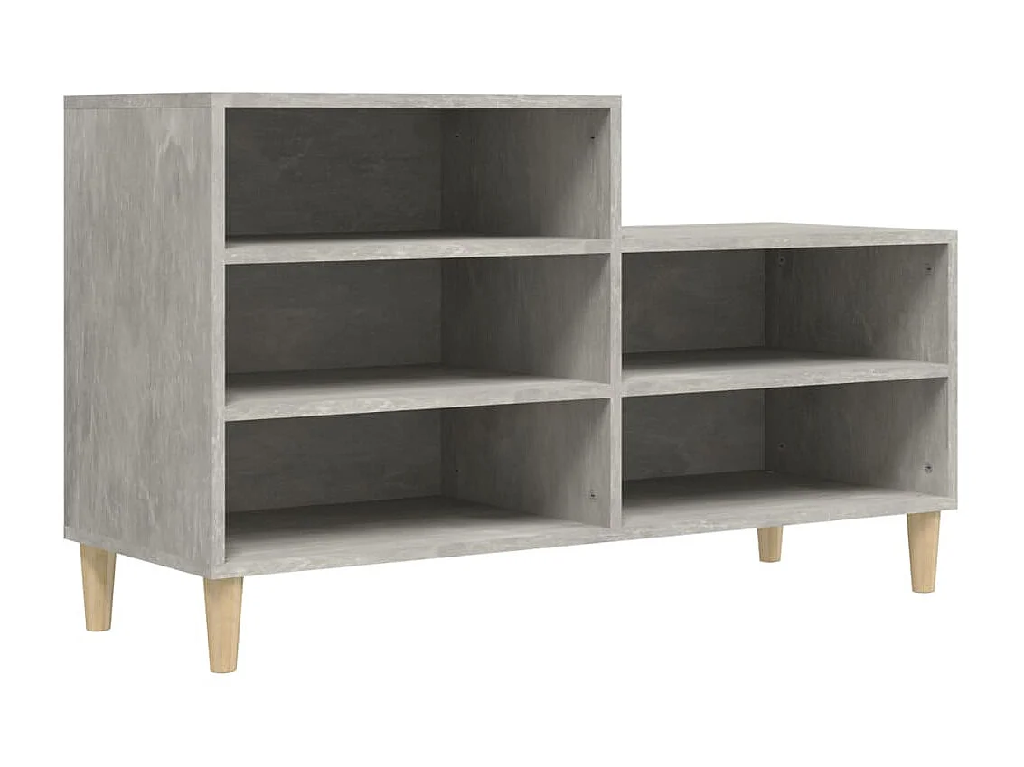 Armoire à chaussures Gris béton 102x36x60 cm Bois d'ingénierie