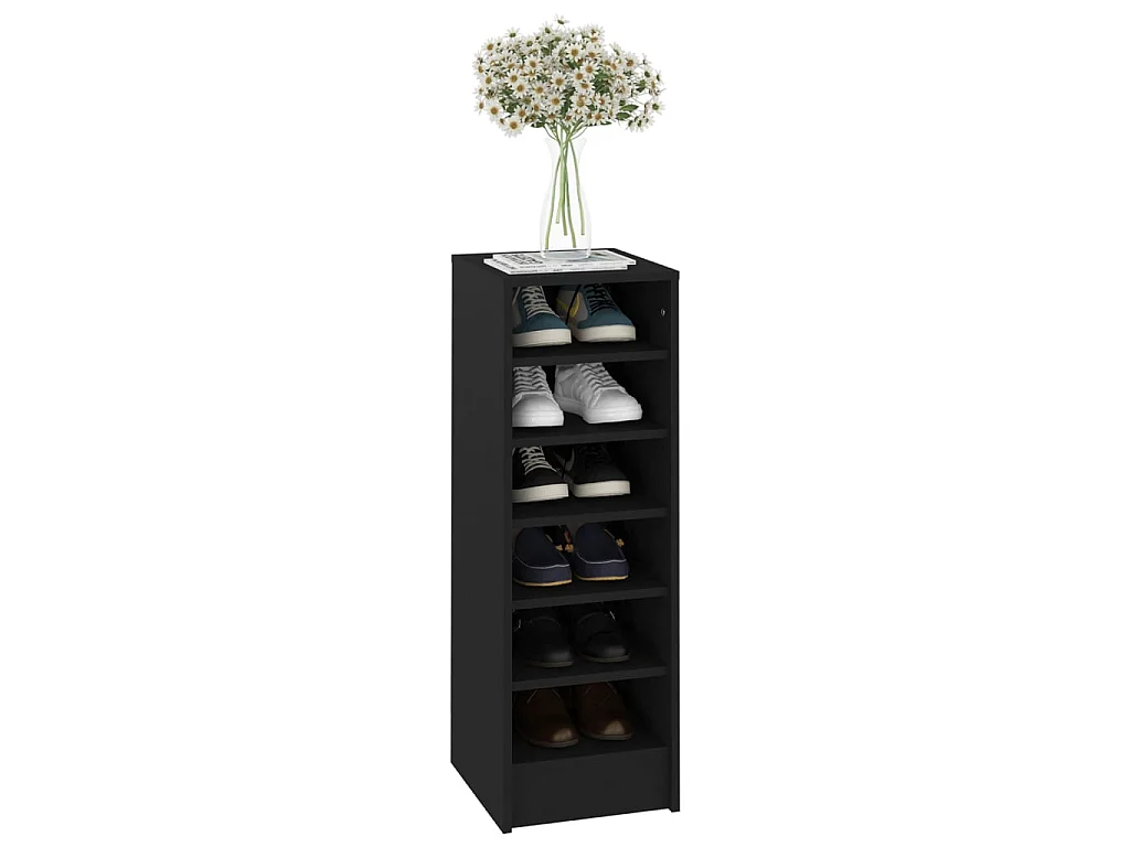 Armoire à chaussures Noir 31,5x35x90 cm Aggloméré