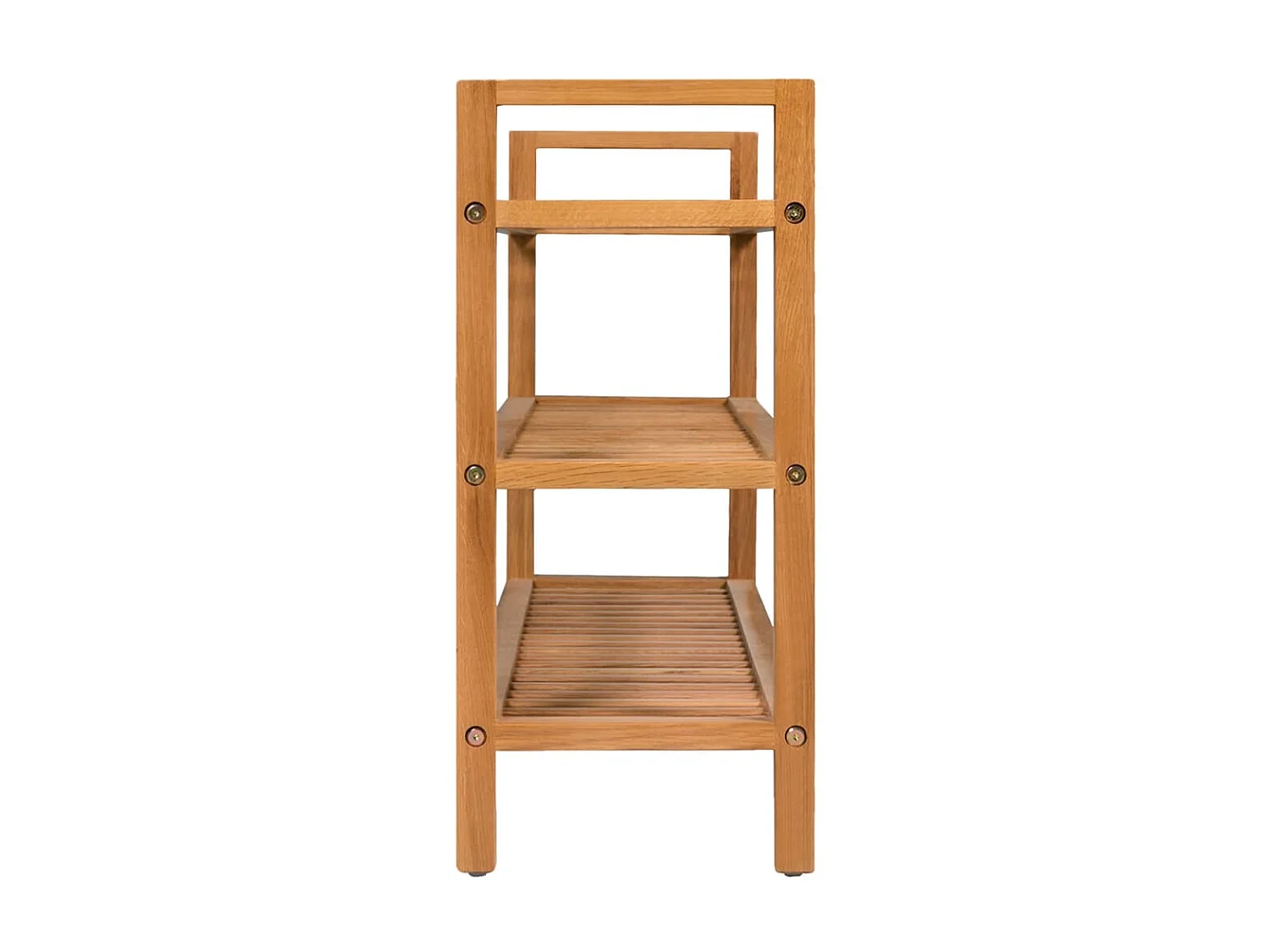 scarpiera con 3 ripiani 100x27x60 cm Rovere massello