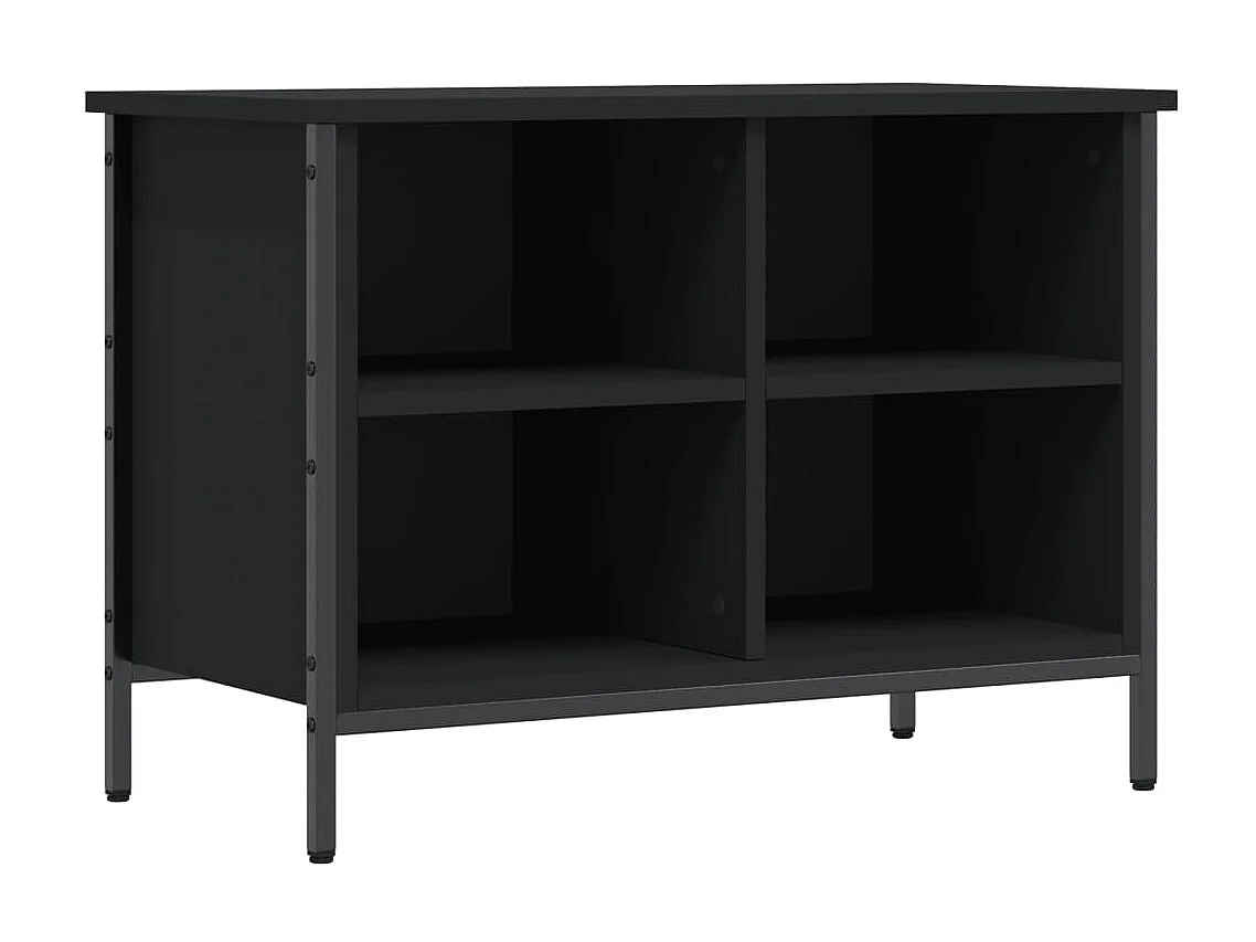 Armoire à chaussures noir 69x35x50 cm bois d'ingénierie