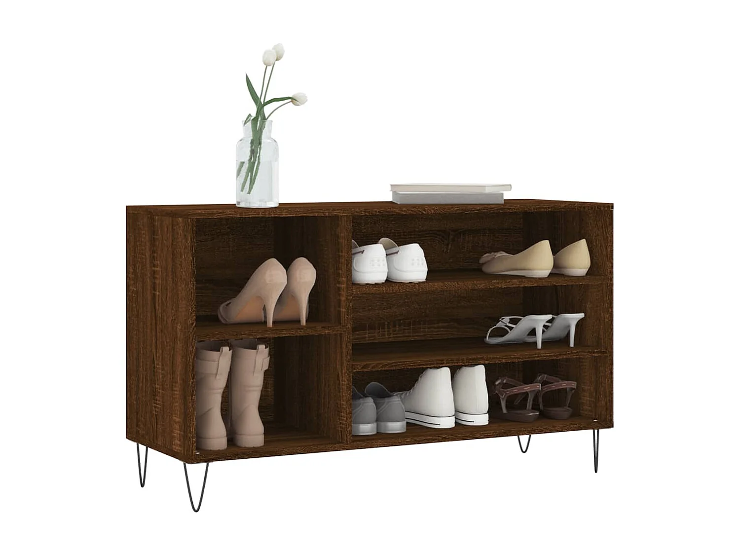Armoire à chaussures Chêne marron 102x36x60cm Bois d'ingénierie
