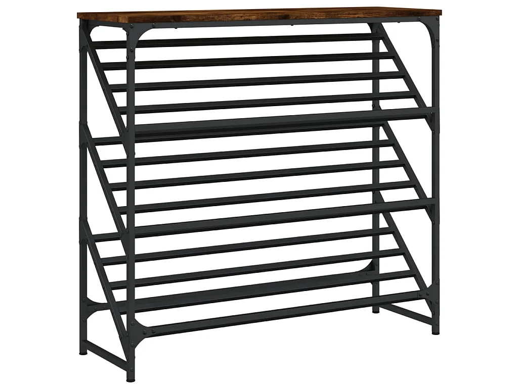 sapateira de carvalho fumê 90x30x85 cm madeira projetada