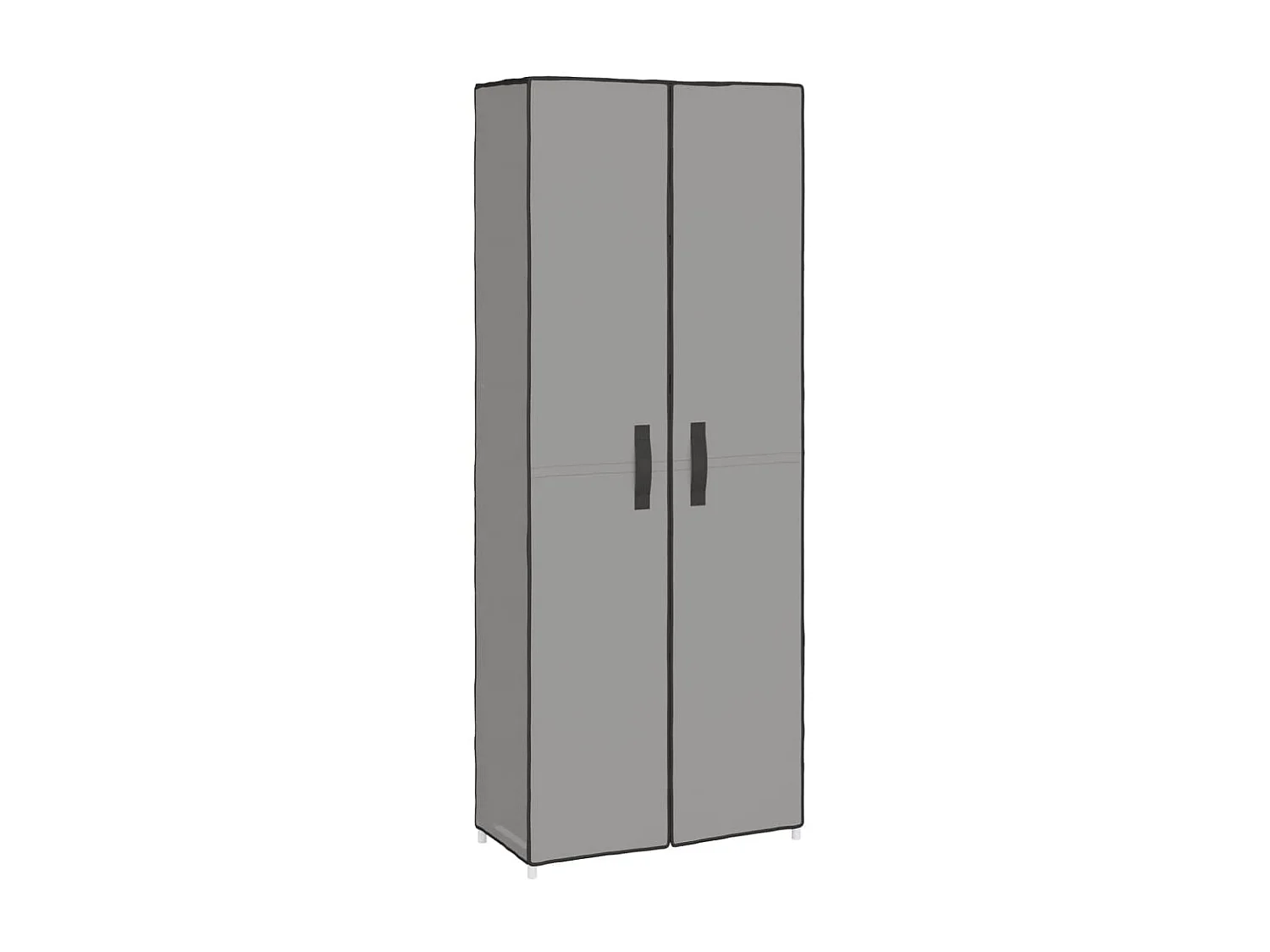 Schuhschrank Grau 60x30x166 cm Stoff