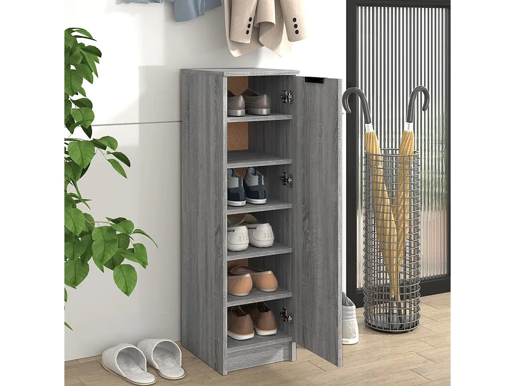 Meuble à chaussures Sonoma gris 30x35x100 cm Bois d'ingénierie