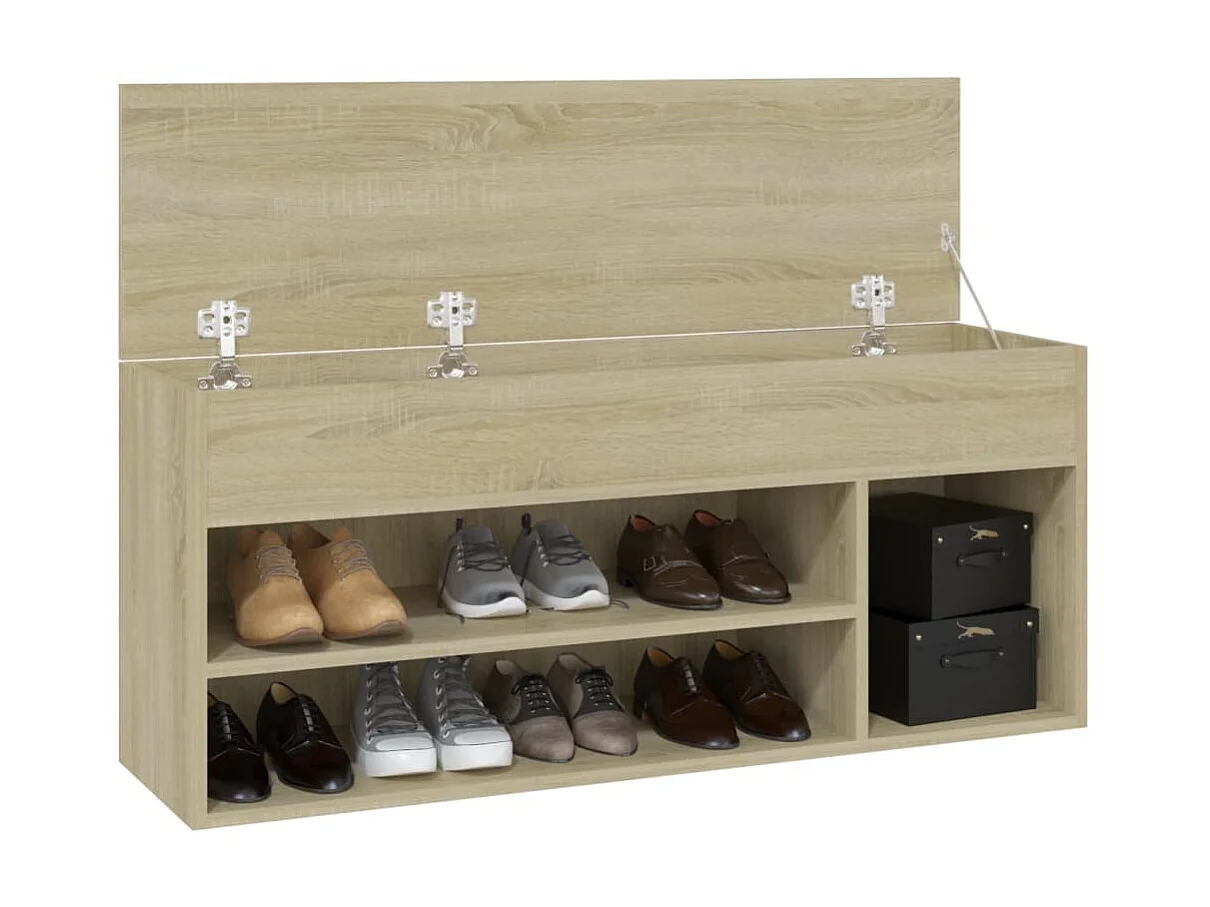 Banc à chaussures Chêne sonoma 105x30x45 cm Aggloméré