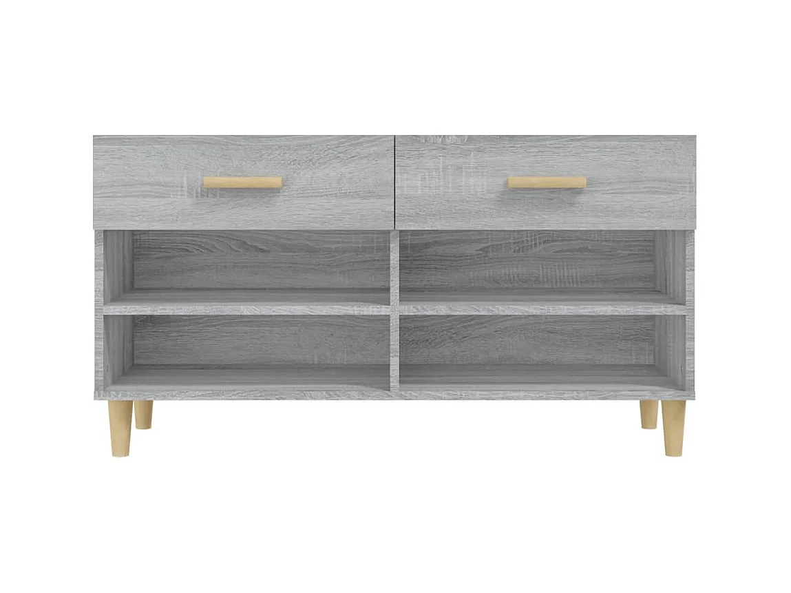 Scarpiera Sonoma grigia 102x35x55 cm MDF