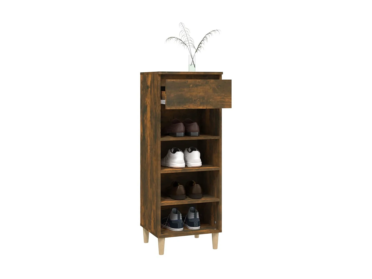 Armoire à chaussures Chêne fumé 40x36x105 cm Bois d'ingénierie
