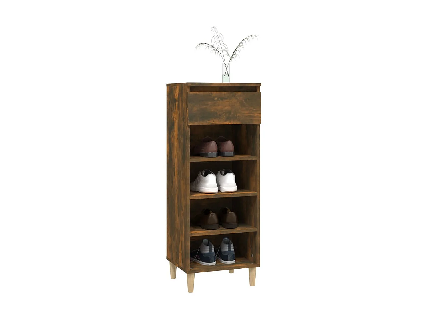Armoire à chaussures Chêne fumé 40x36x105 cm Bois d'ingénierie