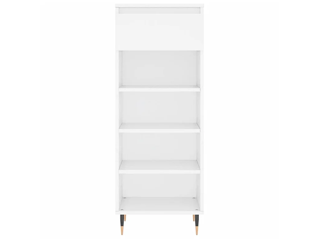 Scarpiera Bianco lucido 40x36x105 cm MDF