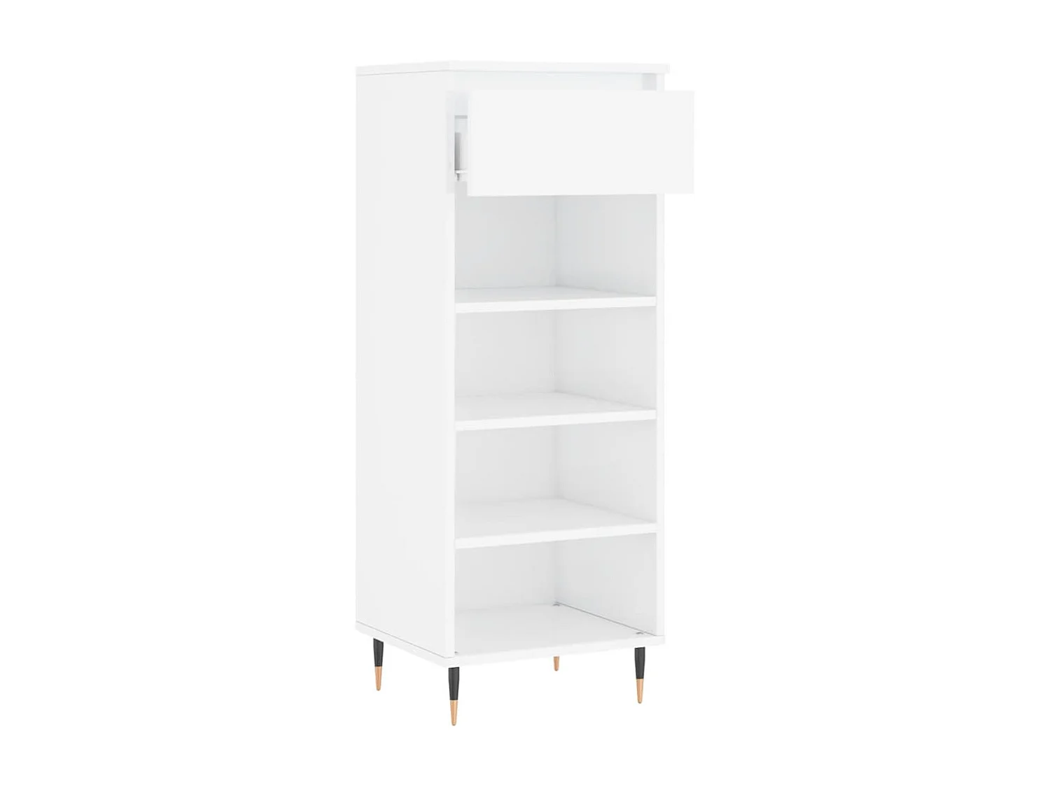 Scarpiera Bianco lucido 40x36x105 cm MDF