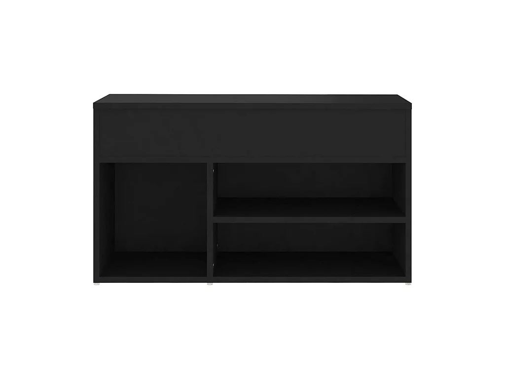 Panca per scarpe Nera 80x30x45 cm Truciolare