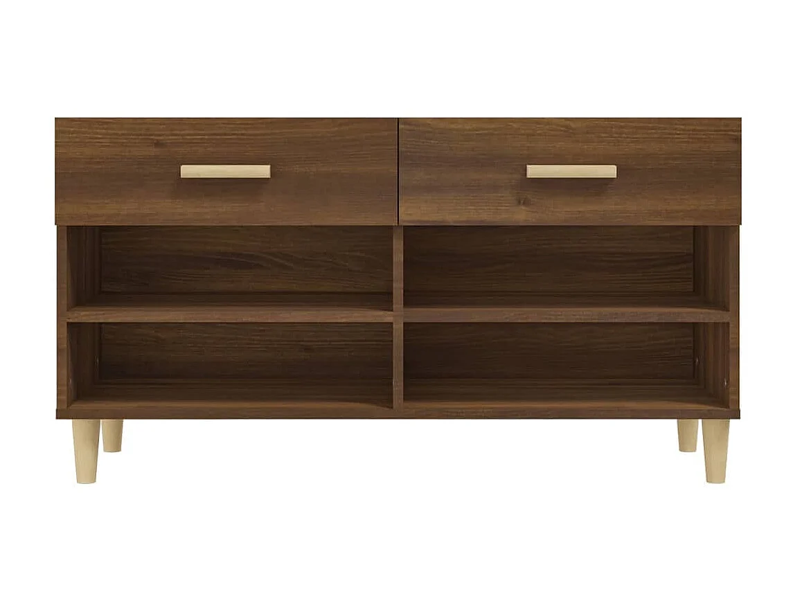 Meuble à chaussures Chêne marron 102x35x55 cm Bois d'ingénierie