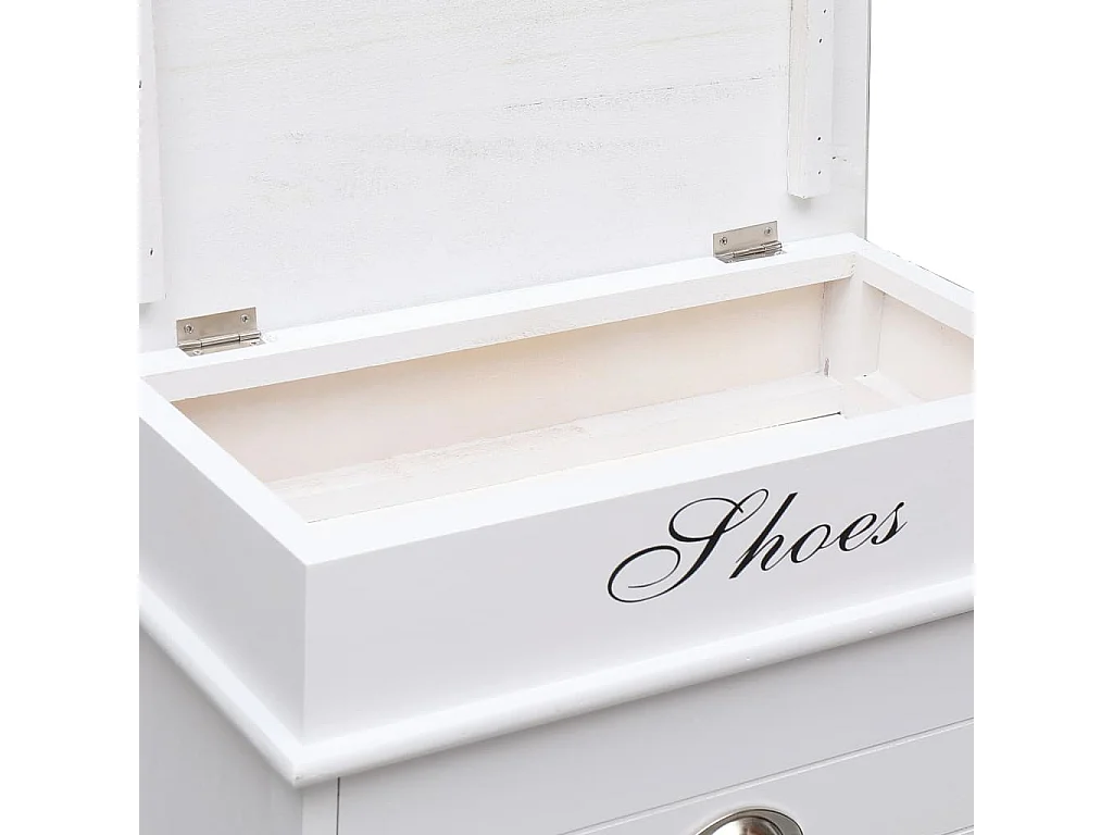 Armoire à chaussures Blanc 50 x 28 x 98 cm Bois de Paulownia