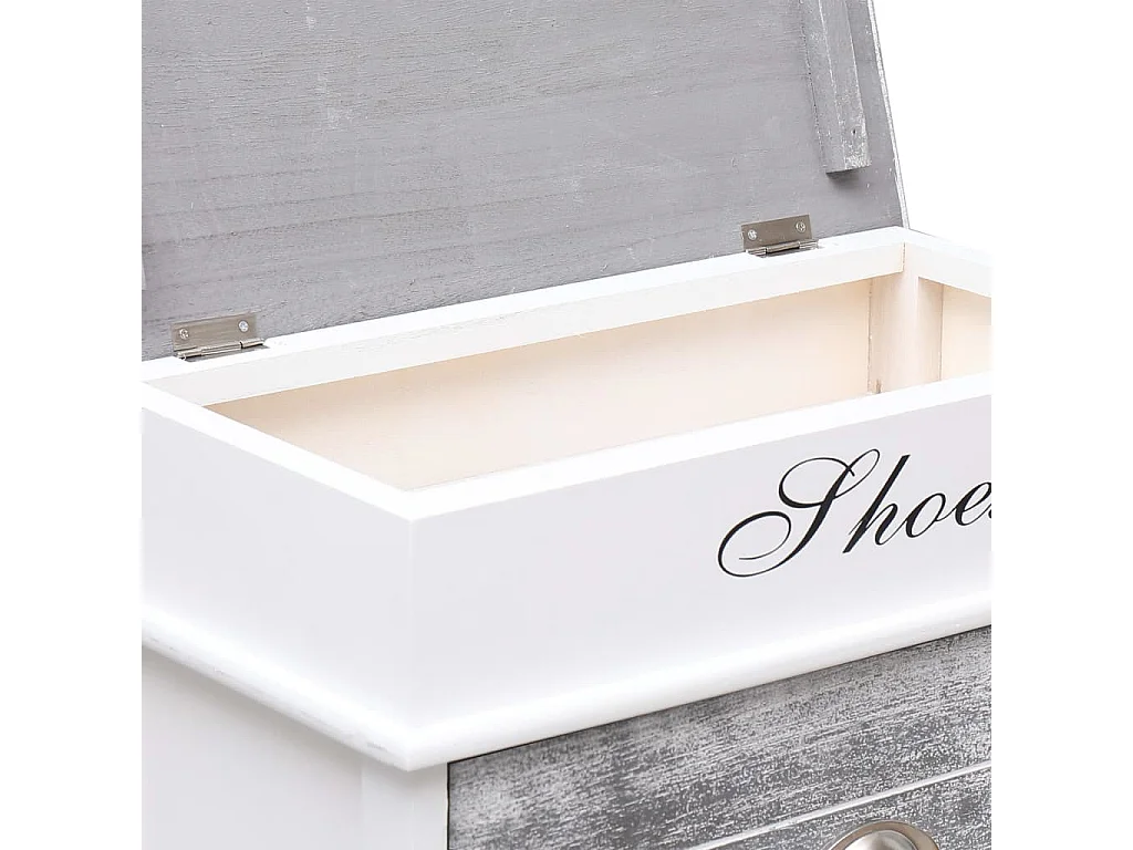 Armoire à chaussures Gris 50 x 28 x 98 cm Bois de Paulownia