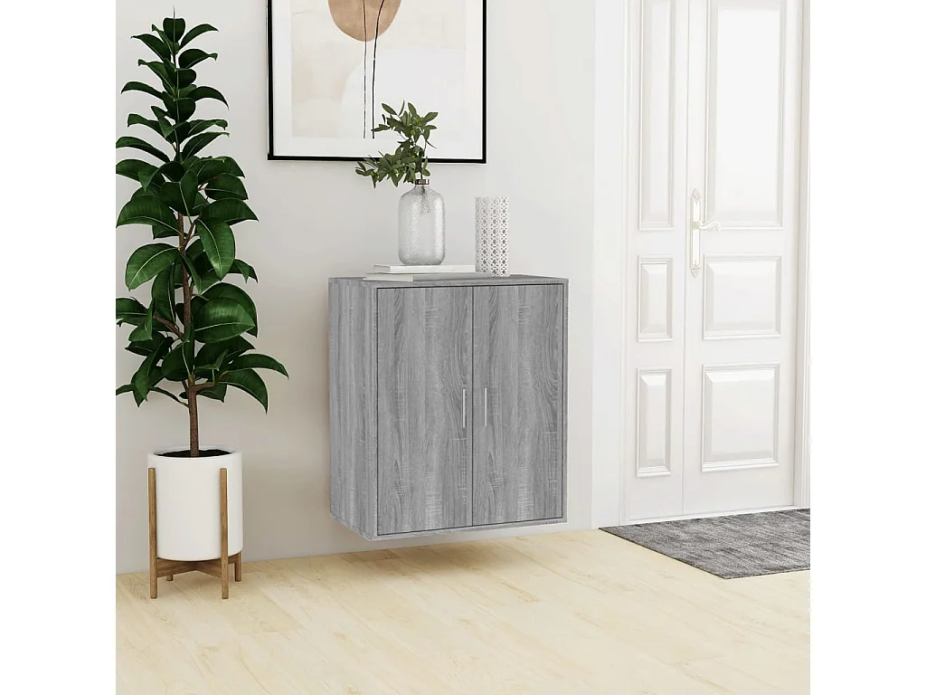 Zapatero Sonoma gris 60x35x70 cm Madera contrachapada