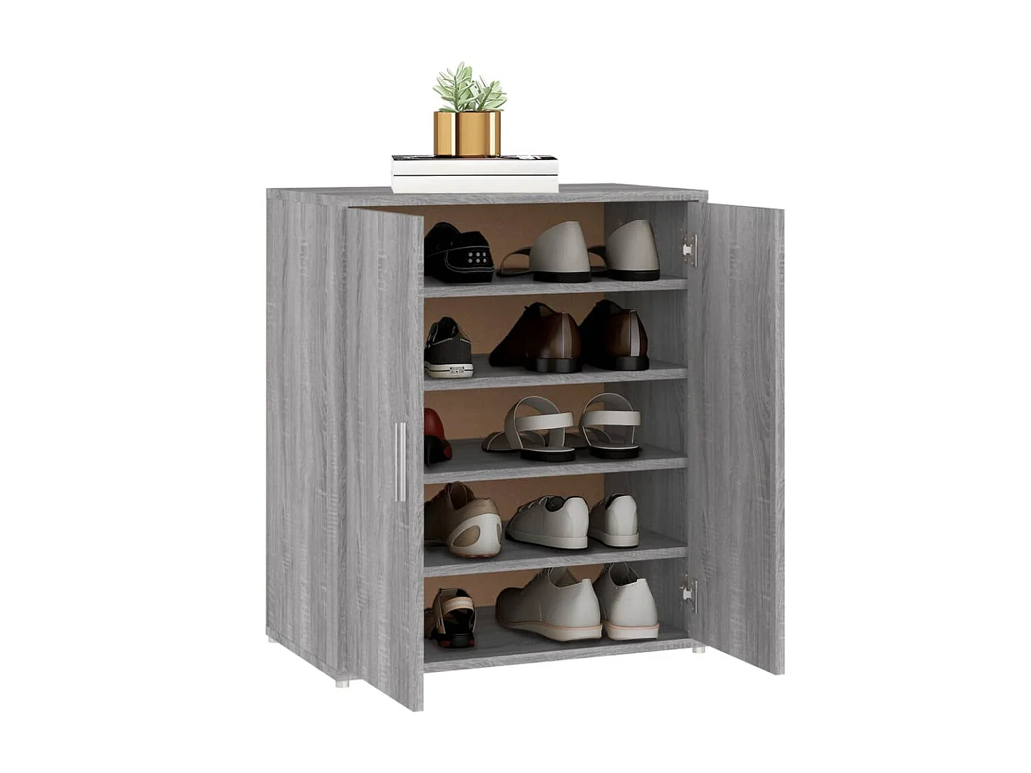 Meuble à chaussures Sonoma gris 60x35x70 cm Bois d'ingénierie