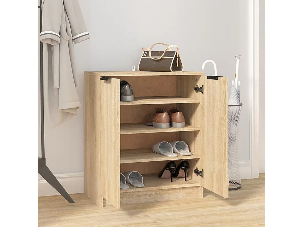Armoire à chaussures Chêne Sonoma 59x35x70 cm Bois d'ingénierie