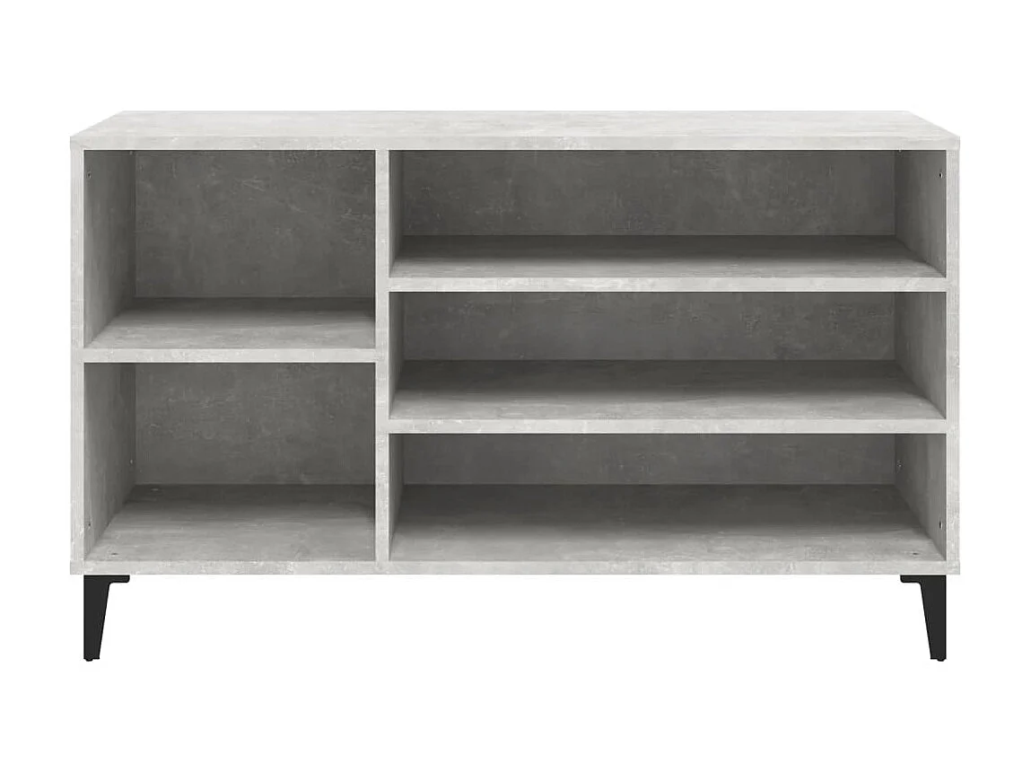 Armoire à chaussures Gris béton 102x36x60 cm Bois d'ingénierie