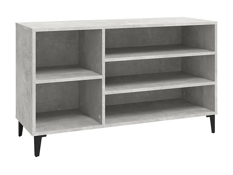 Zapatero Gris cemento 102x36x60 cm Madera contrachapada