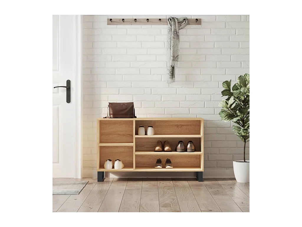 Armoire à chaussures Chêne sonoma 102x36x60cm Bois d'ingénierie