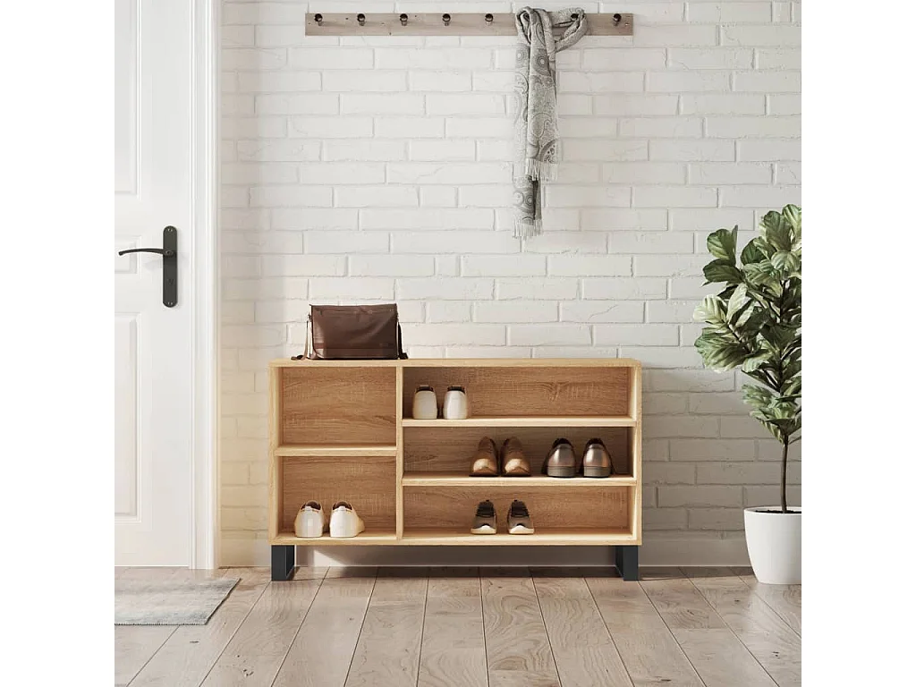Armoire à chaussures Chêne sonoma 102x36x60cm Bois d'ingénierie