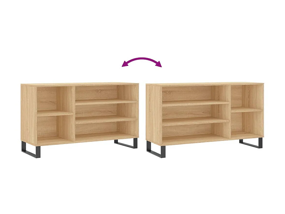 Armoire à chaussures Chêne sonoma 102x36x60cm Bois d'ingénierie