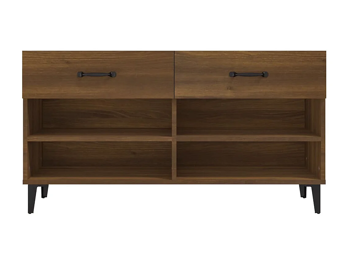 Meuble à chaussures Chêne marron 102x35x55 cm Bois d'ingénierie