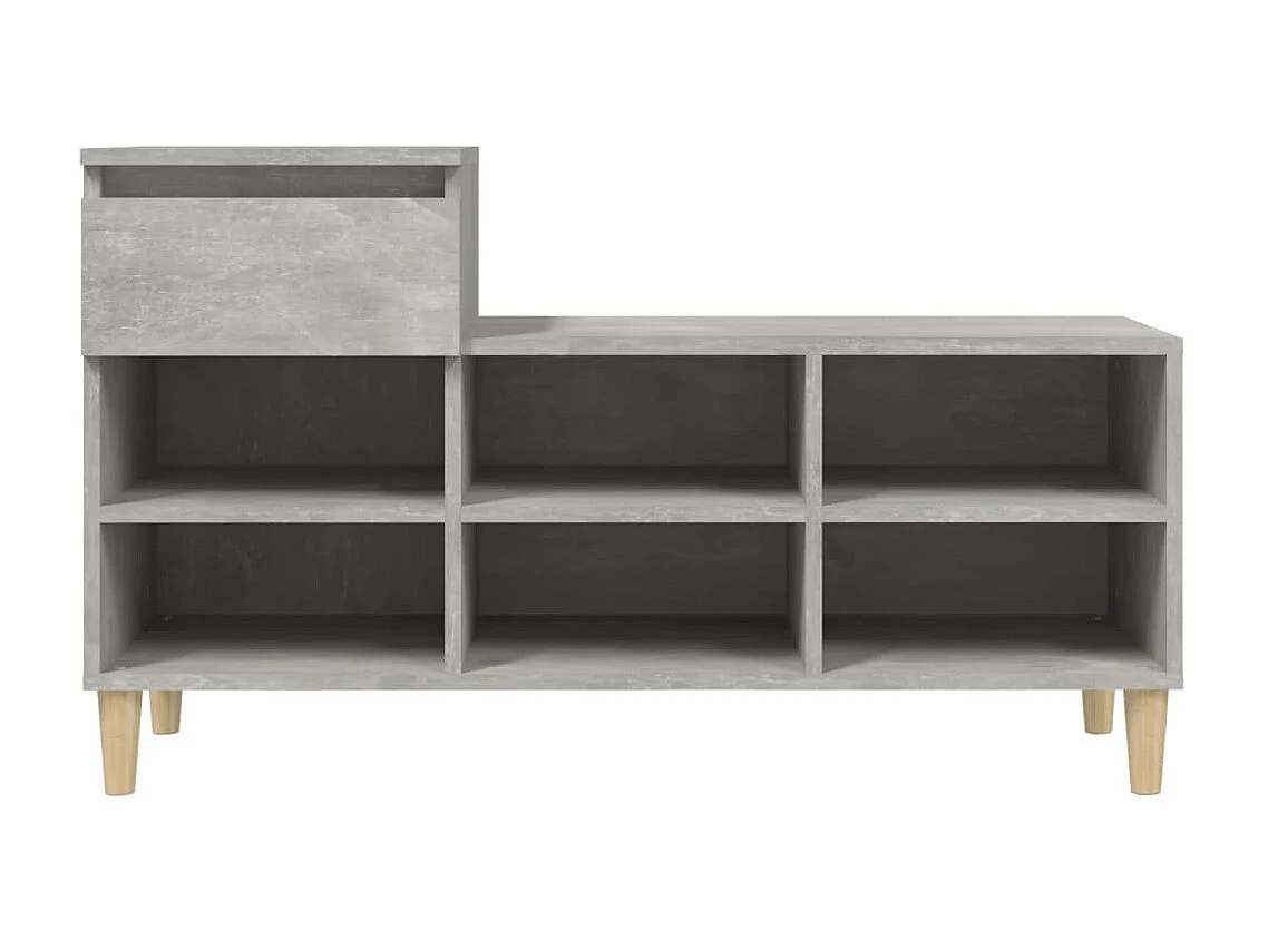 Scarpiera Grigio cemento 102x36x60 cm MDF