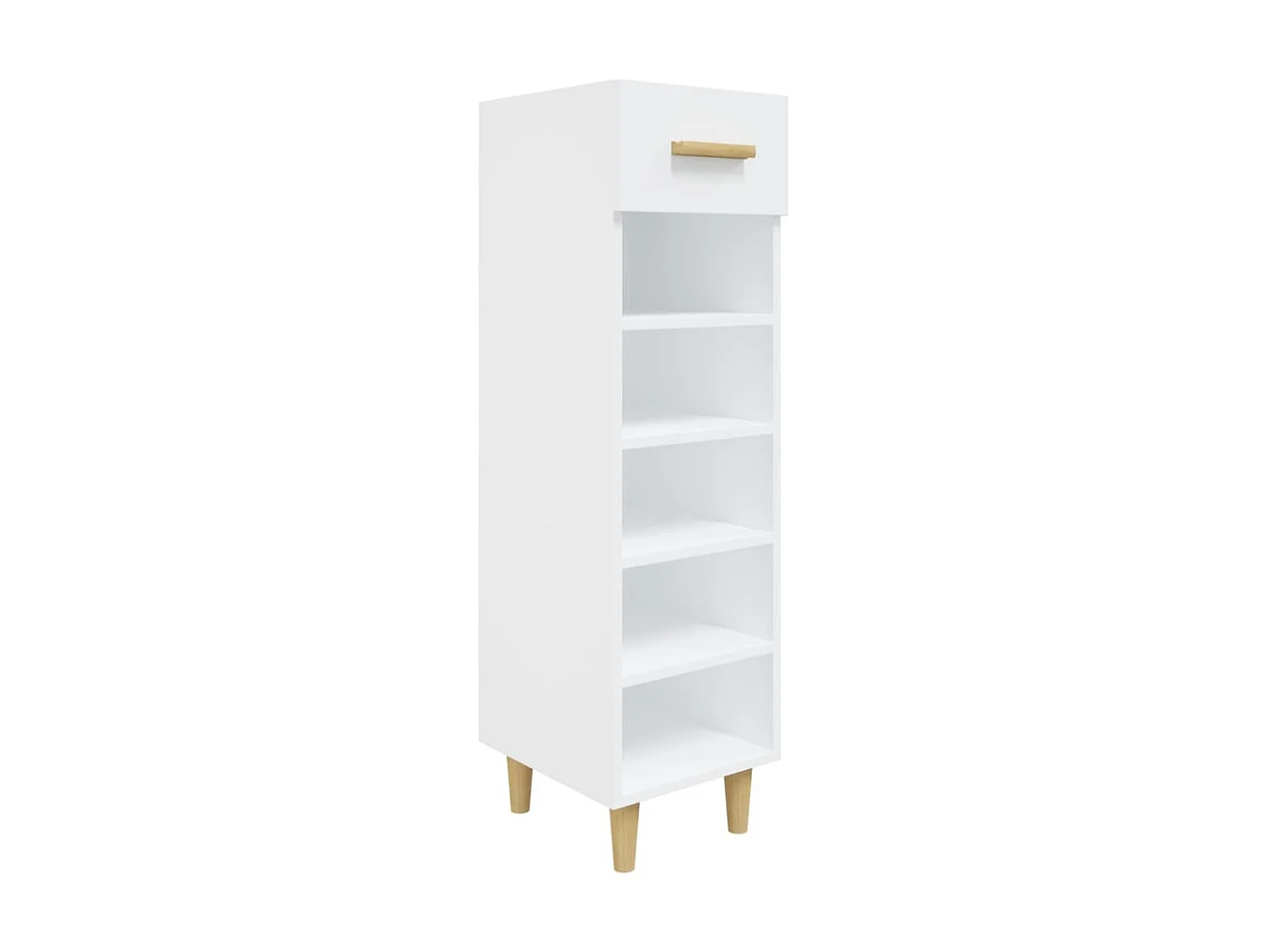 Scarpiera Bianco lucido 30x35x105 cm MDF