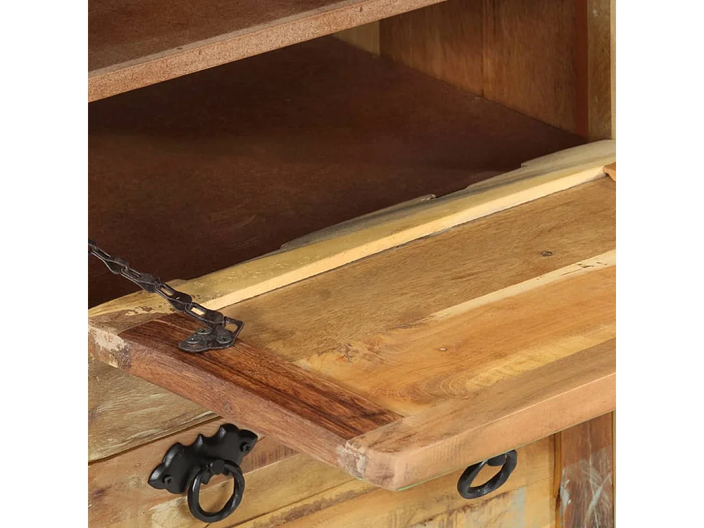 Armoire à chaussures 4 couches avec tiroir Bois de récupération