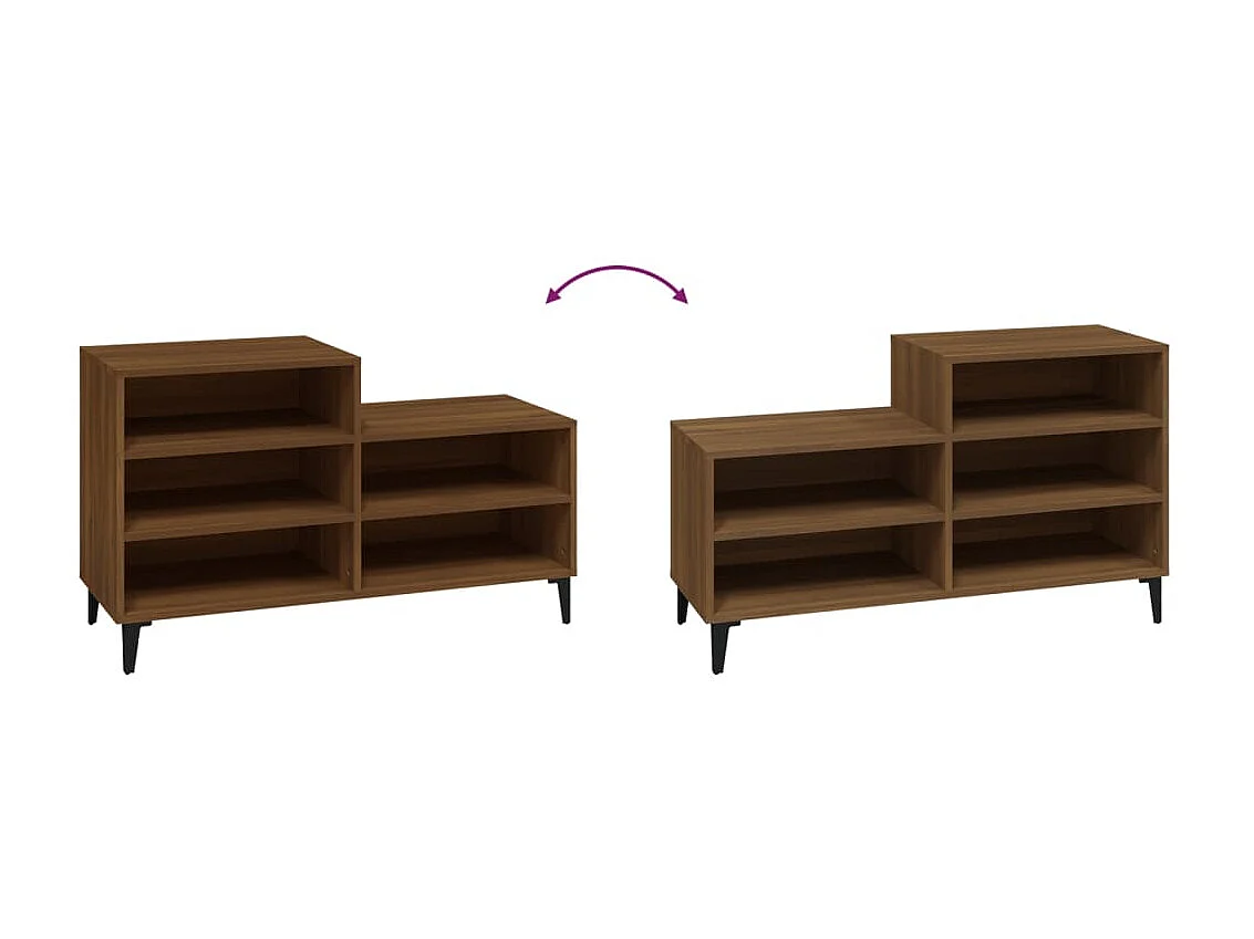 Armoire à chaussures Chêne marron 102x36x60cm Bois d'ingénierie