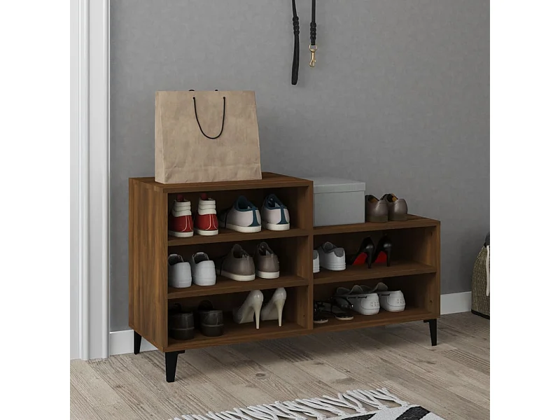 Armoire à chaussures Chêne marron 102x36x60cm Bois d'ingénierie