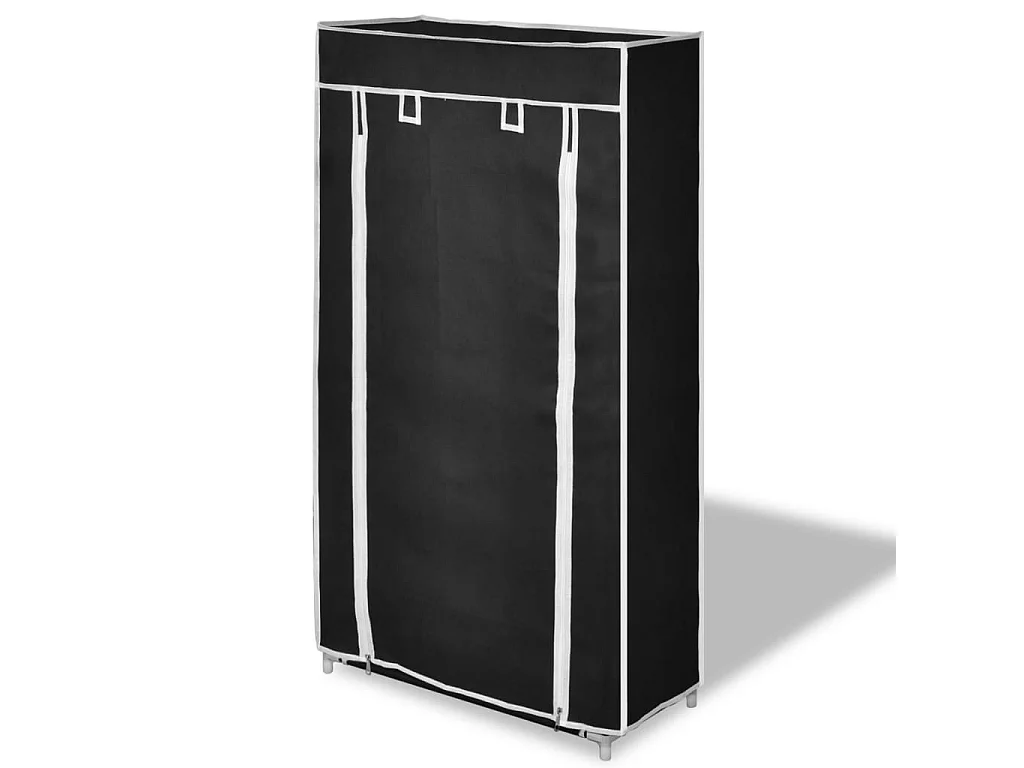 Zapatero con tapa 58 x 28 x 106 cm Tela negra