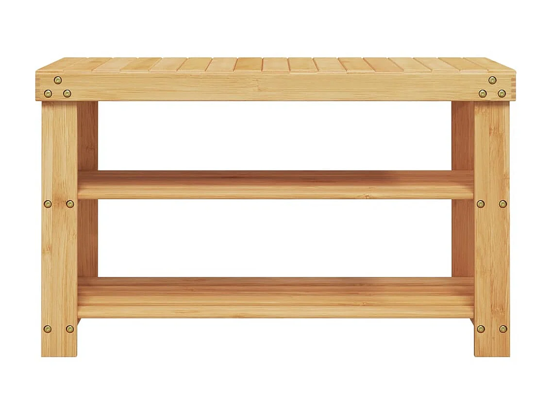 étagère à chaussures 3 niveaux 70x27,5x45 cm bambou