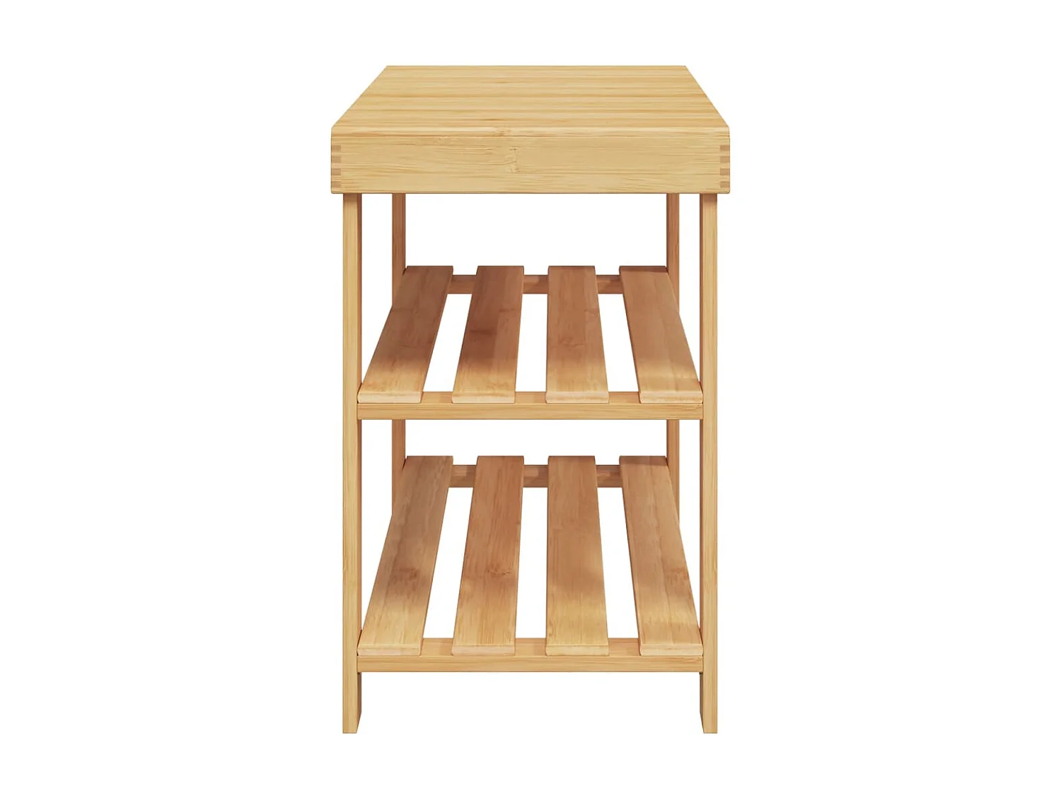 étagère à chaussures 3 niveaux 70x27,5x45 cm bambou