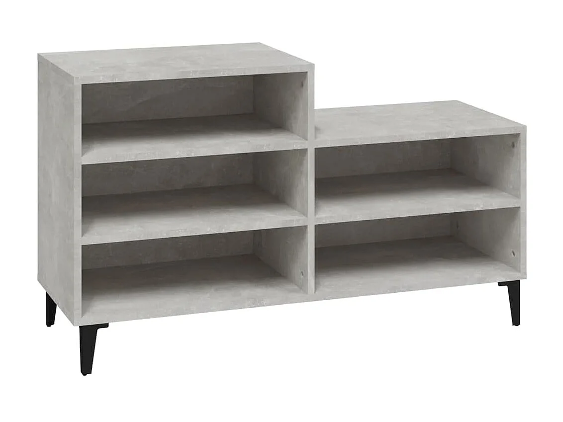 Armoire à chaussures Gris béton 102x36x60 cm Bois d'ingénierie