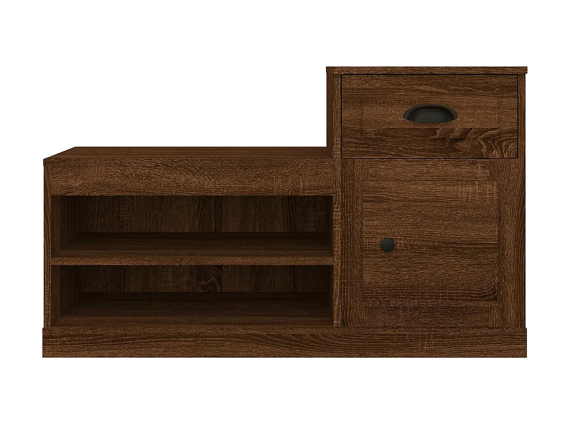 Armoire à chaussures chêne marron 100x42x60cm bois d'ingénierie